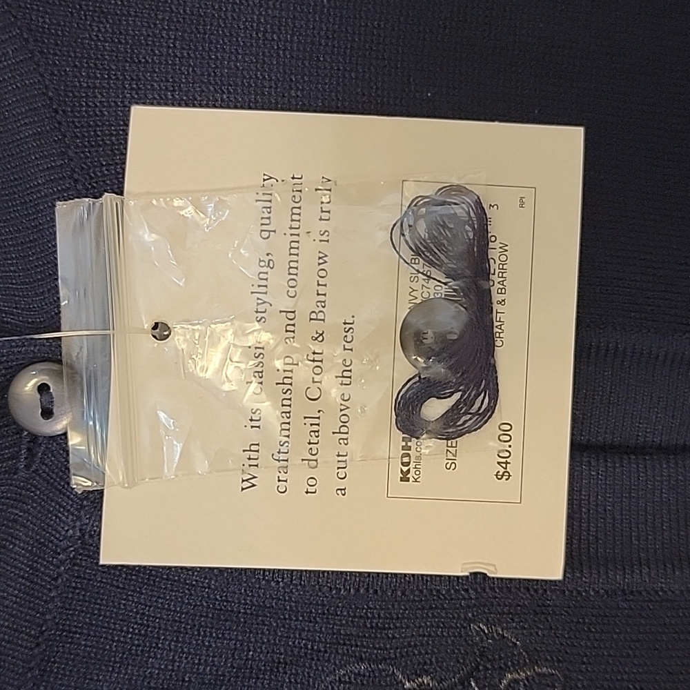 Dressy Navy Embroidered Cardigan NWT - Picture 3 of 5